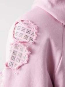 Sweat-shirt rose surdimensionné à capuche avec découpe, manches classiques, unisexe, décontracté, pour l'automne - Product Image 4