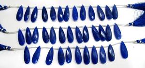 Perles facettées en saphir bleu, forme poire longue, taille 10x30mm, Eminent Jewel 'N' Arts Rajasthan pour la fabrication de bijoux - Product Image 6