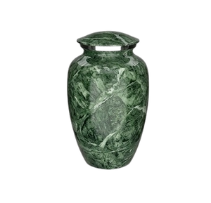 Urnes funéraires en métal fini marbre vert pour cendres humaines crémées, pot de rangement pour restes, urnes commémoratives de crémation - Product Image 2