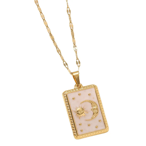 สร้อยคอทรงสี่เหลี่ยมสำหรับคู่รัก ทำจากสแตนเลส 304 ชุบทองคำแท้ 18K มีสีดำให้เลือก - Product Image 5