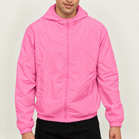 Blouson bomber unisexe rose personnalisé, imperméable, léger, avec fermeture éclair sur le devant, couleur unie, taille élastique, coupe classique, pour tous