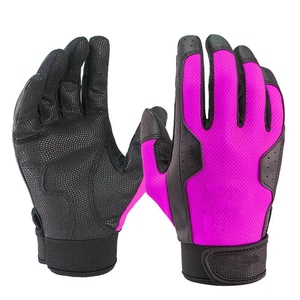 Green Leather Batting Gloves Ambidextrous Breathable <b>Hook</b> And Loop Closure Unisex Adult Training Gear - Product Image 4