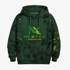 Sweat à capuche unisexe en molleton de coton avec impression intégrale de motifs, vente en gros - Product Image 5