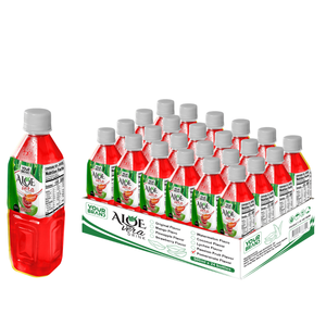 Bebida de Aloe Vera de 500 ml con Sabor a Granada de Marca Propia, del Fabricante Vietnamita, al Mejor Precio al por Mayor, Etiqueta Privada, Muestra Gratis - Product Image 1