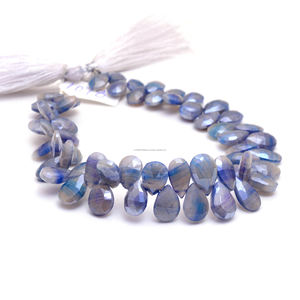 Haute qualité naturel bleu Bio pierre de lune à facettes en forme de poire 8 pouces 7X6-11X7 MM brin de pierres précieuses pour la fabrication de bijoux à bricoler soi-même en gros - Product Image 1