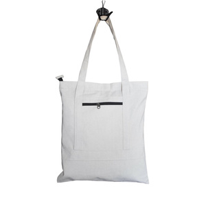 Sac fourre-tout en toile personnalisé, réutilisable, en coton, avec poignées en tissu durable, pour le shopping, vente en gros - Product Image 1