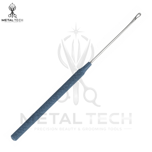 Factory Supply Hair Extension <b>Threader</b> Tool Steel Wire Loop Pulling <b>Needle</b> Set Textured Handle For Salon Extension Supplies - Product Image 6