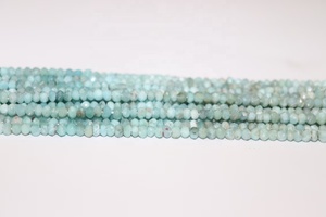 Larimar naturel ombré facettes Rondelle perles 4mm 13 pouces brin pour la fabrication de bijoux - Product Image 3