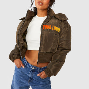 Chaqueta Acolchada de Algodón de Alta Calidad para Mujer, Impermeable, Corta, con Bordado, Nueva Tendencia, Chaqueta Acolchada Estilo Burbuja - Product Image 3