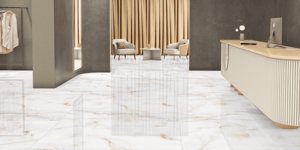 Elegantes azulejos de porcelana de gran formato, azulejos vitrificados para pisos y paredes, para uso en diseños de interiores y exteriores modernos. - Product Image 4