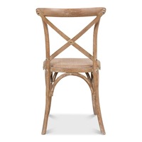 Fauteuil de salle à manger ergonomique en teck massif, élégant et rembourré, avec dossier croisé, idéal pour appartement moderne, événements écologiques et mariages