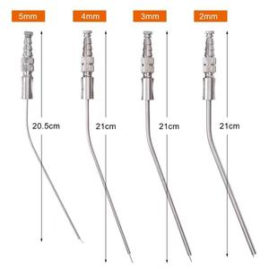 Tubo de succión dental para implantes orales, tubo de drenaje quirúrgico para dientes, eyector de saliva médico de acero, autoclavable, plateado - Product Image 2