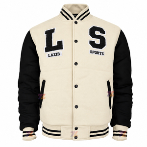 Chaquetas Varsity de Béisbol Personalizadas con Logotipo, para Hombre y Mujer, de Algodón y Felpa, Transpirables, Ligeras, con Forro de Satén, Ropa Deportiva Escolar, OEM - Product Image 1