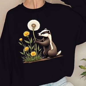 Sudaderas mujer tejón con diente de león - Product Image 2