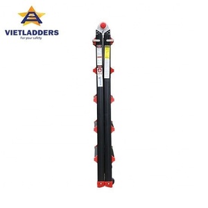 VIETLADDERS Aluminum Combination Folding Step Ladder 5 Steps 6FT 150kg Capacity Manual <b>Lock</b> Hotel Use Model NVLB-45 - Product Image 2