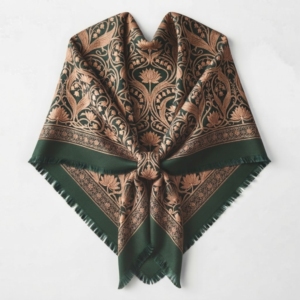 Capa de cachemira tipo top, chal grande, jersey holgado de punto triangular con patrón argyle, a la moda - Product Image 1
