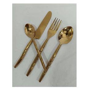 Juego de Cubiertos de Acero Inoxidable con Diseño de Espiga de Trigo, Estilo Tradicional, Pulido Espejo, para Mesa de Comedor, Decoración del Hogar - Product Image 1