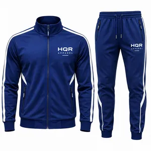 Wholesale HQR APPAREL Custom Logo Eco-Friendly 100% Cotton Heavyweight Sport Tracksuit Latest Fashion 2-Piece Unisex Sweatsuit - Product Image 3
