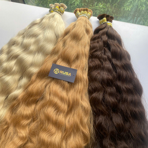 ผมต่อ RUSA HAIR แบบเป็นมัด น้ำหนัก 100 กรัม ผมแท้เวียดนาม เกรดเวอร์จิ้น ซุปเปอร์ดับเบิ้ลดรอน ไม่มีส่วนผสมของเส้นใยสังเคราะห์ สีบลอนด์ - Product Image 1
