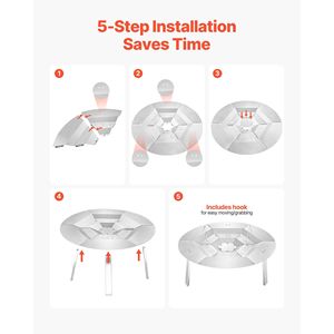 Diffusore di Calore Yukon da 27 Pollici per Braciere a Legna, in Acciaio Inox 304, per Braciere Solo Stove - Product Image 5