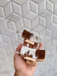 Wholesale Custom Cowhide Leather Cute Hair <b>Claws</b> Elegant Luxury Genuine Leather Hair <b>Claw</b> <b>Clips</b> for Women Hair Accessories - Product Image 2