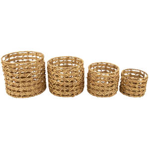 ตะกร้าใส่ของสานจากหญ้าทะเลทั่วไปที่เก็บของตกแต่งบ้าน - Product Image 1