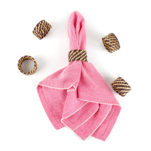 Vente chaude meilleure qualité tissé à la main bambou canne ronds de serviette à la main décoration de Table de mariage à la main pâques papier bois anneaux fêtes - Product Image 5