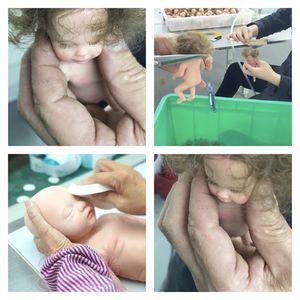 Muñecas Bebés Reborn de Silicona <span class=keywords><strong>Nancy</strong></span> de 16 Pulgadas, <span class=keywords><strong>Muñeca</strong></span> Princesa Sonriente, Cuerpo Completo de Silicona Platino - Product Image 5