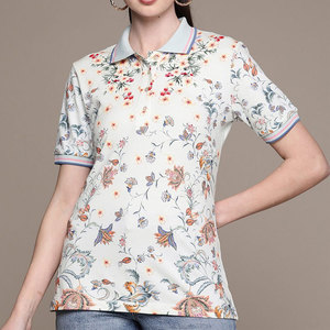 Chemise polo à manches courtes respirante pour l'été, nouvelle conception, impression par sublimation personnalisée, polyester. - Product Image 1