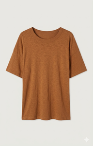 T-shirt à manches courtes col en V pour femme, couleur unie, tricoté, coupe ample, style décontracté, détail rayé violet, pour le printemps et l'été - Product Image 5