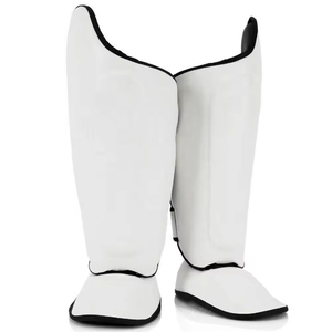Protège-tibias professionnels réglables en EVA/plastique antidérapants, protège-tibias en cuir de haute qualité pour l'entraînement de boxe - Product Image 1