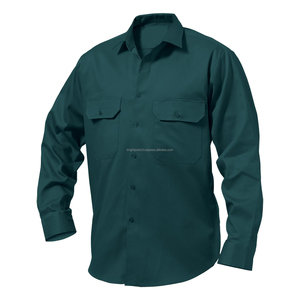 Chemises de travail haute visibilité pour hommes, à manches longues, respirantes, anti-rétrécissement, détectables par les détecteurs de métaux, uniformes de travail industriels sur mesure à boutons - Product Image 1