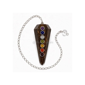Péndulo de Jaspe Kambaba de 7 Chakras al por Mayor, Péndulo de Piedras Preciosas de los Siete Chakras para Meditación, Suministro al por Mayor a Nivel Mundial - Product Image 3