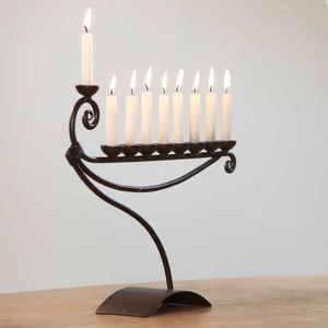 Chandelier à neuf branches en métal noir courbé, décoratif pour table, idéal pour les fêtes, la maison, la salle à manger et l'aménagement du salon - Product Image 1