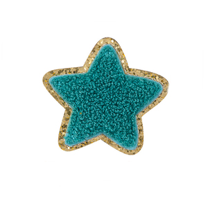 Custom Star Shape Chenille Embroidered Patch Iron On Sew On Nonwoven Felt <b>Glitter</b> Applique for Clothing Hat Bag <b>Jacket</b> Backpack - Product Image 3