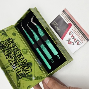 แหนบต่อขนตาแบบมืออาชีพ พร้อมกล่องการ์ดแบบกำหนดเอง แหนบปลายแหลมที่ยั่งยืนทนทาน พร้อมฉลากส่วนตัว - Product Image 3