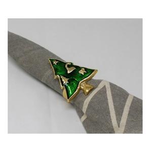 Porte-serviettes moderne en aluminium avec strass pour sapin de Noël, écologique, décoration de table festive pour mariage d'hiver - Product Image 1