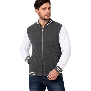 High Quality 100% Cotton <b>Fleece</b> <b>Thick</b> <b>Jacket</b> for Men Breathable Casual Wholesale Factory Price Baseball <b>Jackets</b> - Product Image 4