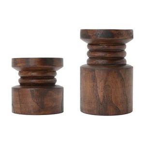 Decorative Wooden Candle Holder Set for Wedding Centerpiece Custom Rustic Wooden Candle Holder for Dining <b>Table</b> Decor - Product Image 1
