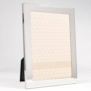 Luxury Silver Metal Picture <b>Frame</b> with Braided Rope Border High-Gloss Chrome Photo <b>Frame</b> <b>for</b> Home Hotel Tabletop Decor - Product Image 3