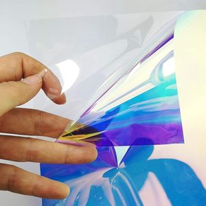 Película Decorativa Holográfica que Cambia de Color, Película Adhesiva Iridiscente Arcoíris para Decoración del Hogar, Adhesivos de Pared, Envoltura de Regalos y Manualidades - Product Image 5