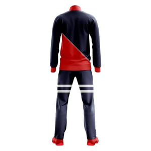 Conjunto Deportivo Unisex Rojo y Negro con Bloques de Color, Pantalones Deportivos con Cordón y Capucha, Transpirables, de Secado Rápido, Ligeros, de Cuero - Product Image 6