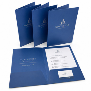Carpeta de Papel Ecológica Personalizada con Dos Bolsillos, Impresa a Medida en Fábrica - Product Image 1