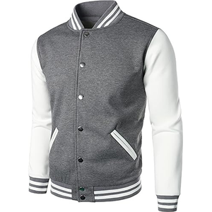 เสื้อแจ็คเก็ตวาร์ซิตี้แบบกำหนดเอง ปักโลโก้ คุณภาพสูง ทำจากผ้าขนสัตว์ แจ็คเก็ตเบสบอล - Product Image 2