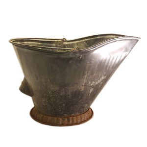 Seau à charbon articles ménagers divers seau Unique galvanisé maison hôtel jardin seau à cendres galvanisé utilisé - Product Image 1
