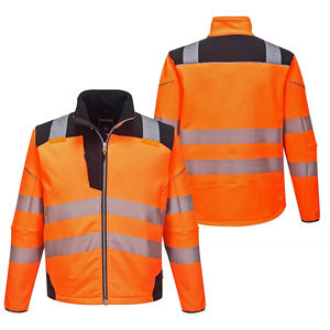 Veste et pantalon de travail en polyester haute visibilité, résistants, avec bandes réfléchissantes, imperméables, pour agents de sécurité, en gros - Product Image 6