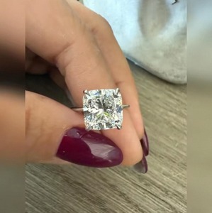 Bague en diamant de laboratoire taille coussin 3 carats pour femme, bijoux de luxe en argent sterling 925 pour mariage, fiançailles, anniversaire, cadeau - Product Image 5