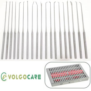 ชุดเครื่องมือผ่าตัดประสาทแบบใช้มือ Rhoton Micro Dissector 20 ชิ้น ทำจากสแตนเลส ได้รับการรับรองมาตรฐาน CE จาก Volgo Care Intl. - Product Image 2