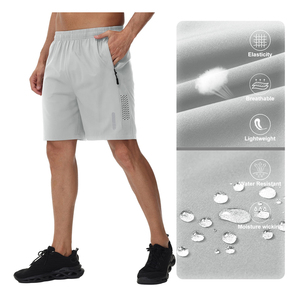 Pantalones Cortos Deportivos para Hombre con Logotipo Personalizado, Cintura Media, Cierre Elástico, Transpirables, Ecológicos, de Lona, Antiarrugas, Resistentes al Viento - Product Image 3