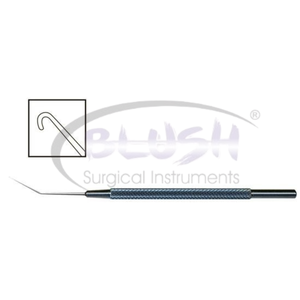 เครื่องมือผ่าตัดจักษุแบบโค้งด้านซ้าย Bonn Iris Micro Hook สำหรับการผ่าตัดจักษุและจัดการม่านตา โดย Blush Surgical - Product Image 1